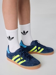 adidas Originals Dark Blue Junior Gazelle Trainers - Image 1 of 15
