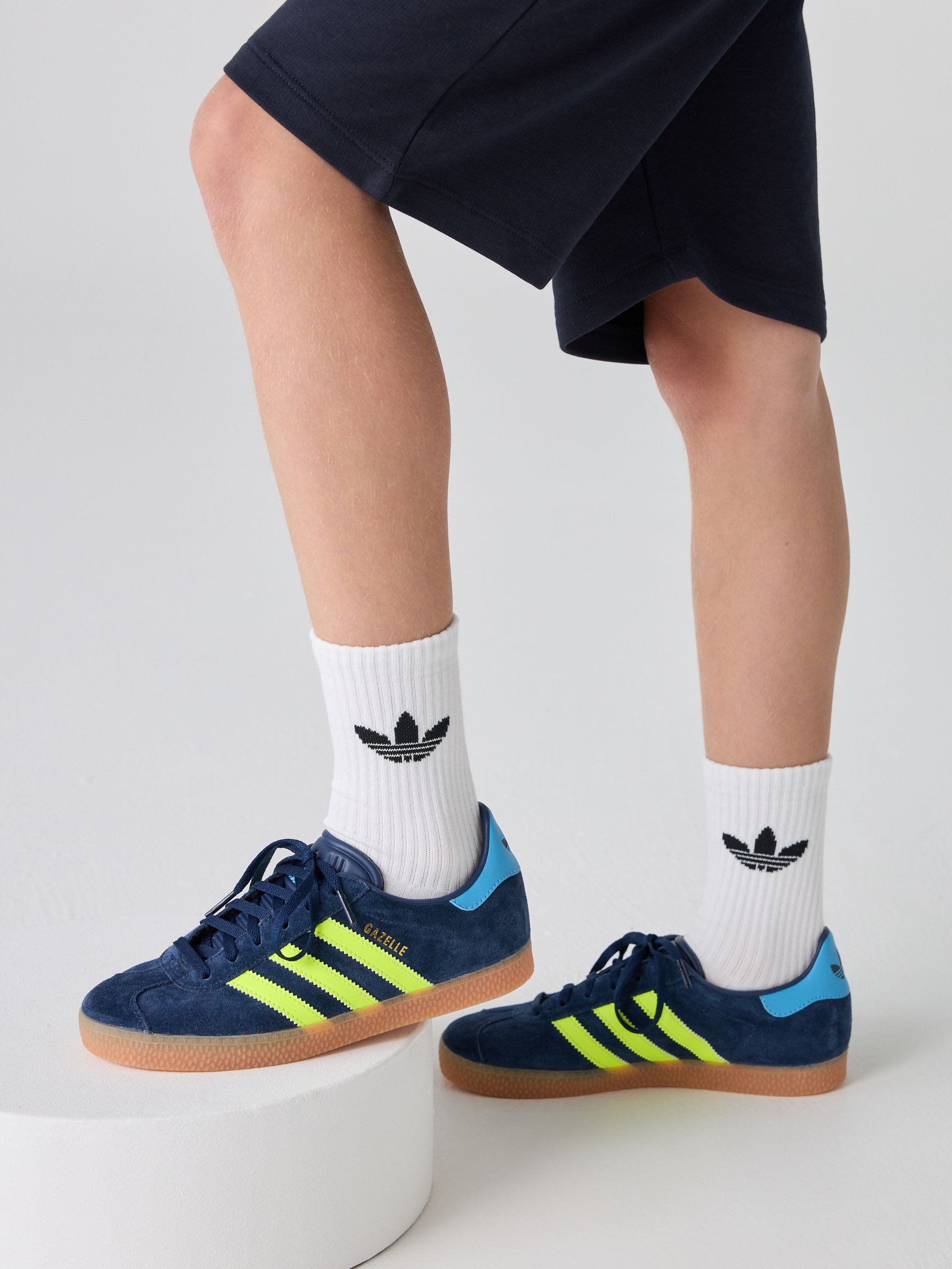 Dark Blue adidas Originals Junior Gazelle Trainers