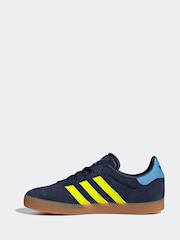 adidas Originals Dark Blue Junior Gazelle Trainers - Image 3 of 15