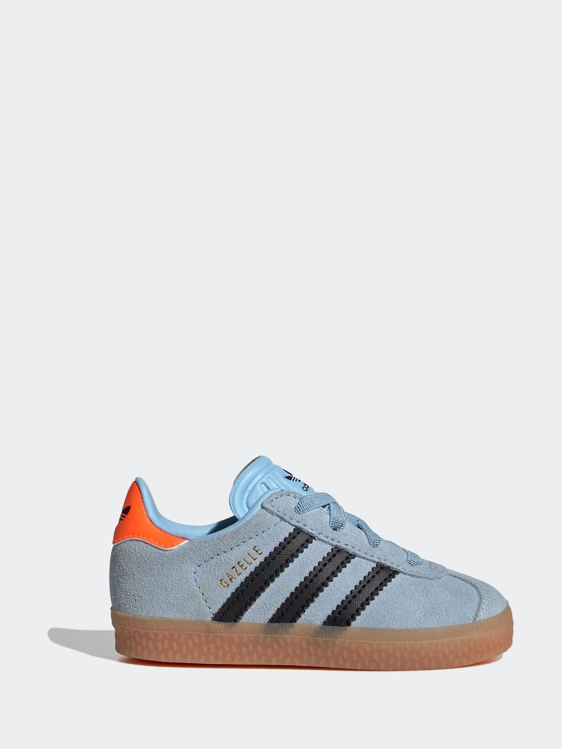 Light blue adidas gazelle trainers on sale