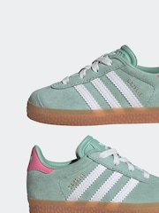 Vert clair - Adidas Originals Gazelle Infant Kids Trainers - Image 4 de 12