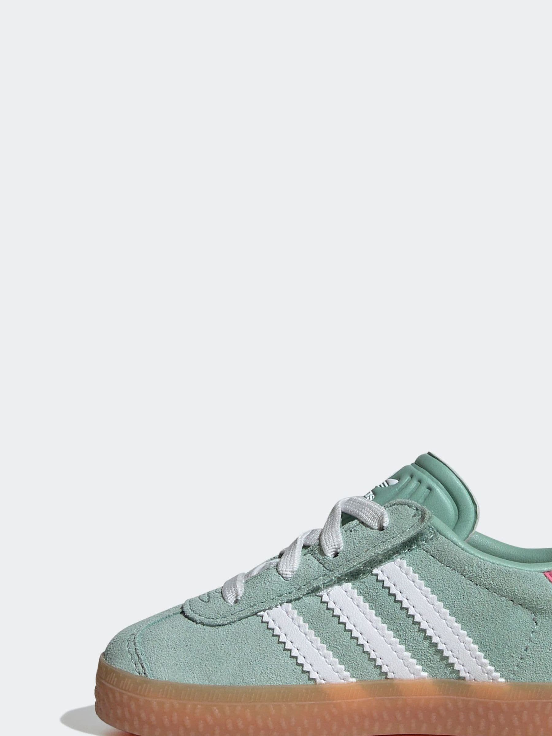 Adidas light green gazelle nubuck trainers hotsell
