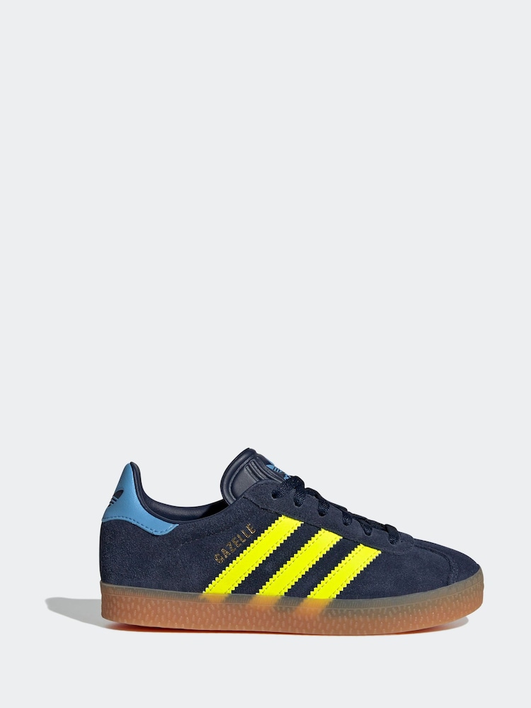 adidas Navy Blue Gazelle Shoes - Image 3 of 20