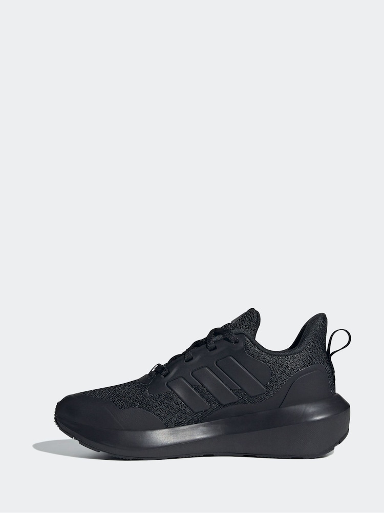 adidas Dark Black Kids Fortarun 3.0 Trainers - Image 2 of 9