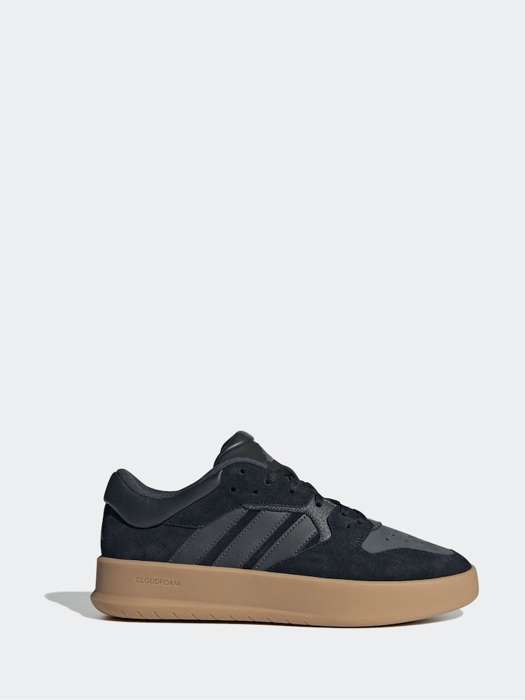 adidas Black/Gum Court 24 Trainers - Image 1 of 9
