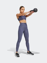 adidas Blue TLRD Impact High Support Bra - Image 2 of 8