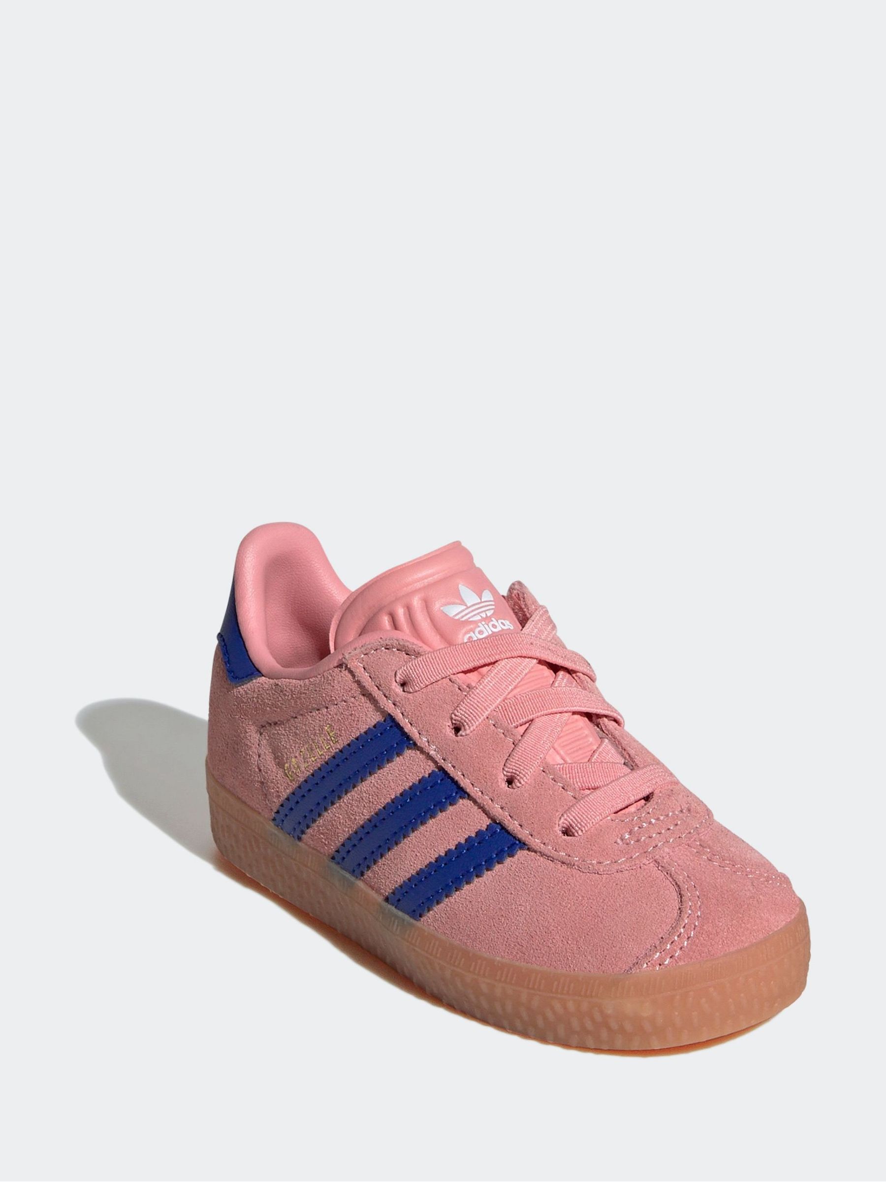 Pink suede adidas trainers discount