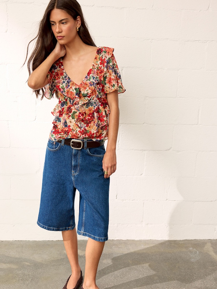 BHOEM Multi Floral Print Ruffle Blouse - Image 1 of 4