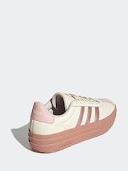 adidas Cream/Pink VL Court Bold Trainers - Image 4 of 8