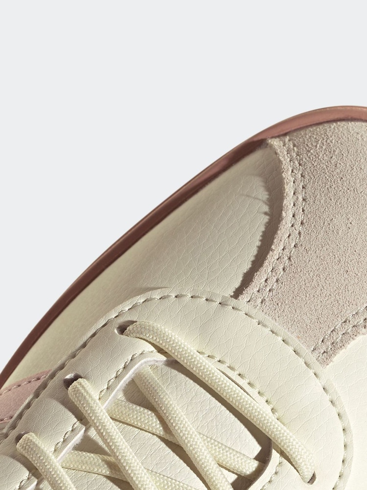 adidas Cream/Pink VL Court Bold Trainers - Image 7 of 8