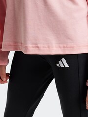 Pink - adidas Set aus Sportoberteil und Leggings für Kinder - Bild 6 von 8