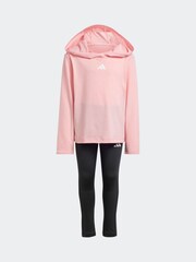 Pink - adidas Set aus Sportoberteil und Leggings für Kinder - Bild 7 von 8