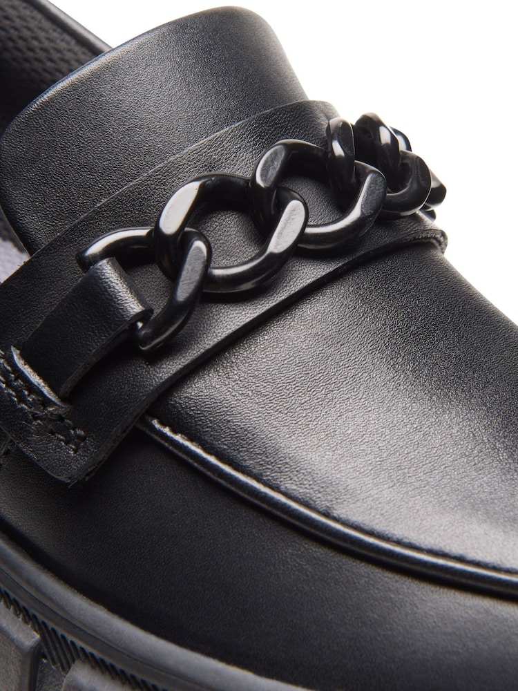 Clarks Black Leather Wide Fit (G) Leather Evyn Walk Shoes - Image 7 of 7