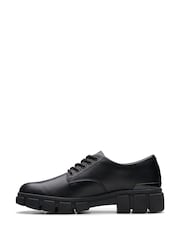Clarks Black Wide Fit (G) Leather Evyn Lace Shoes - Image 2 of 7