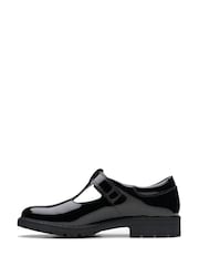 Clarks Black Wide Fit (G) Patent Loxham Bar Shoes - Image 2 of 8