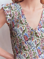 Boden Green Smocked Jersey Midi Dress - Image 2 of 5