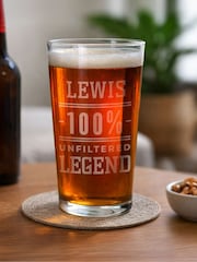 Personalised Unfiltered Legend Pint Glass by PMC - Image 1 of 3