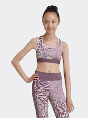 adidas Pink Power React Sports Bra - Image 1 of 7