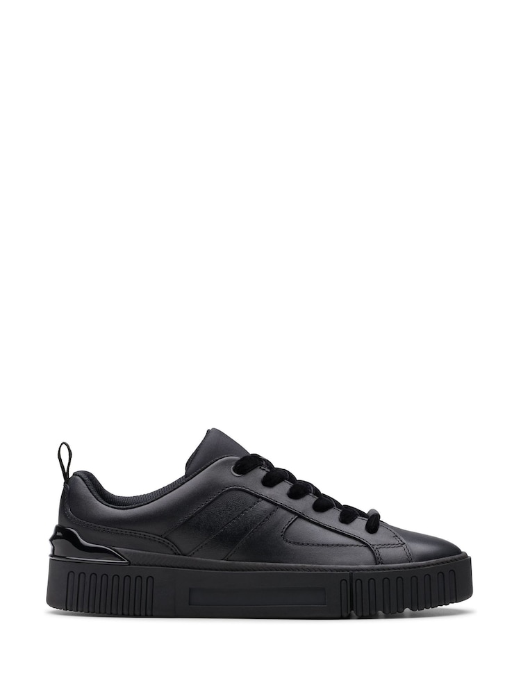 Clarks Black Wide Fit (G) Leather Oslo Sky Shoes - Image 1 of 7