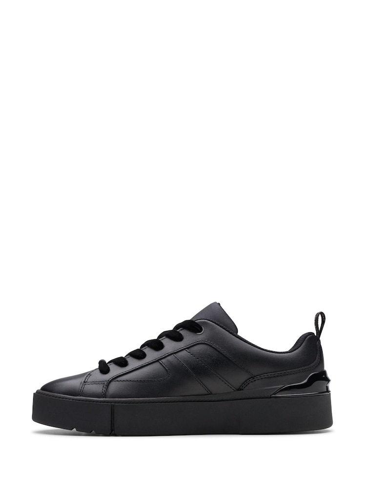 Clarks Black Wide Fit (G) Leather Oslo Sky Shoes - Image 2 of 7