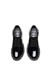 Clarks Black Wide Fit (G) Patent Evyn Lace Shoes - Image 5 of 7