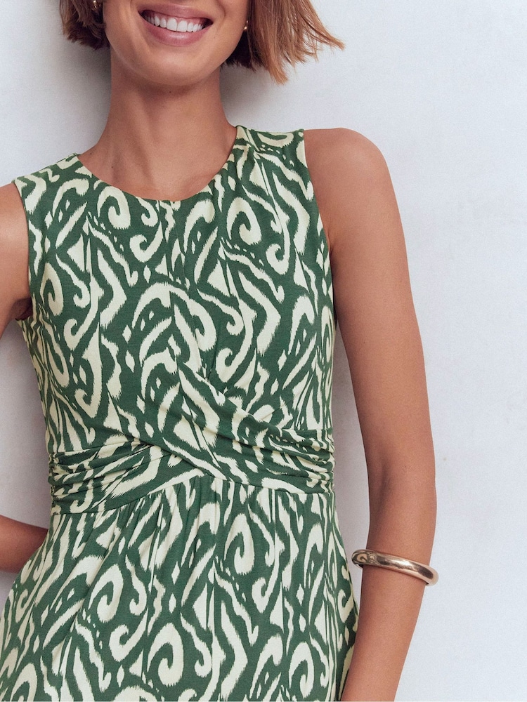 Boden Green Zara Cross Waist Jersey Dress - Image 2 of 5