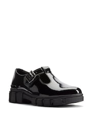 Clarks Black Wide Fit (G) Patent Evyn Bar Shoes - Image 7 of 7