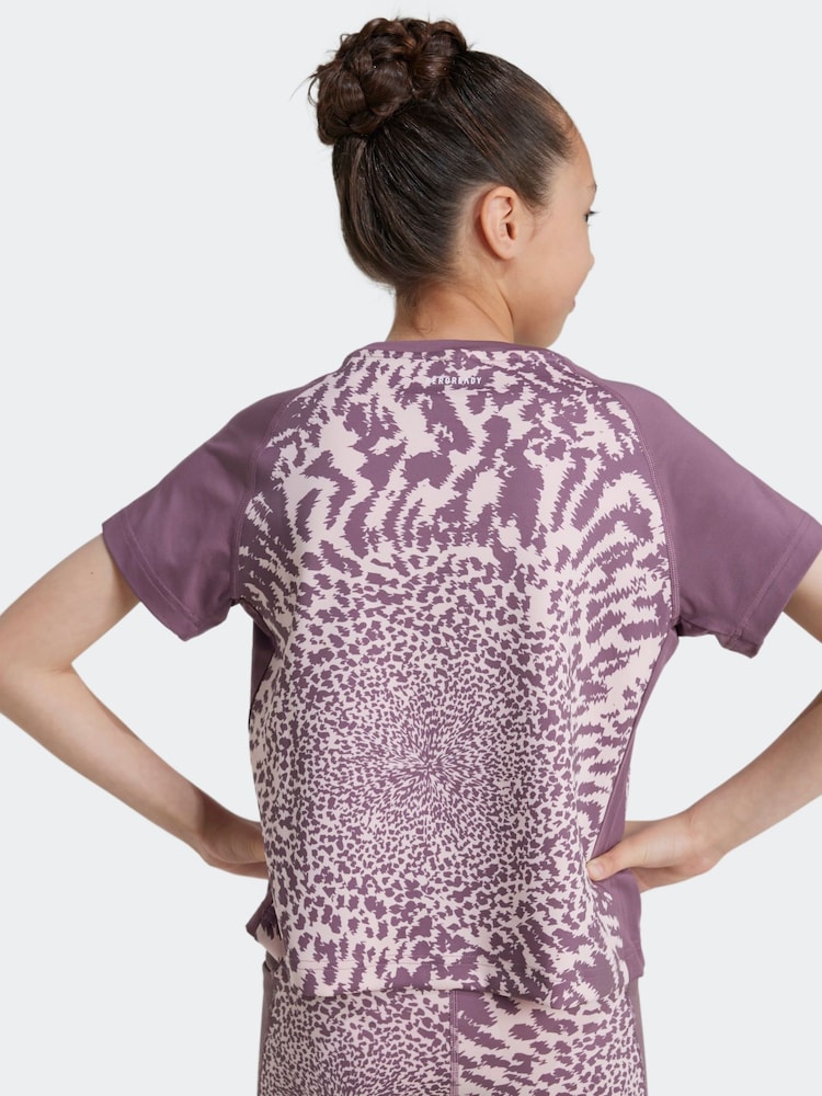 adidas Pink Kids Print T-Shirt - Image 2 of 6 adidas Pink Kids Print T-Shirt - Image 2 of 6