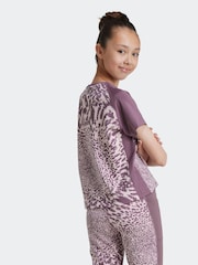 adidas Pink Kids Print T-Shirt - Image 3 of 6