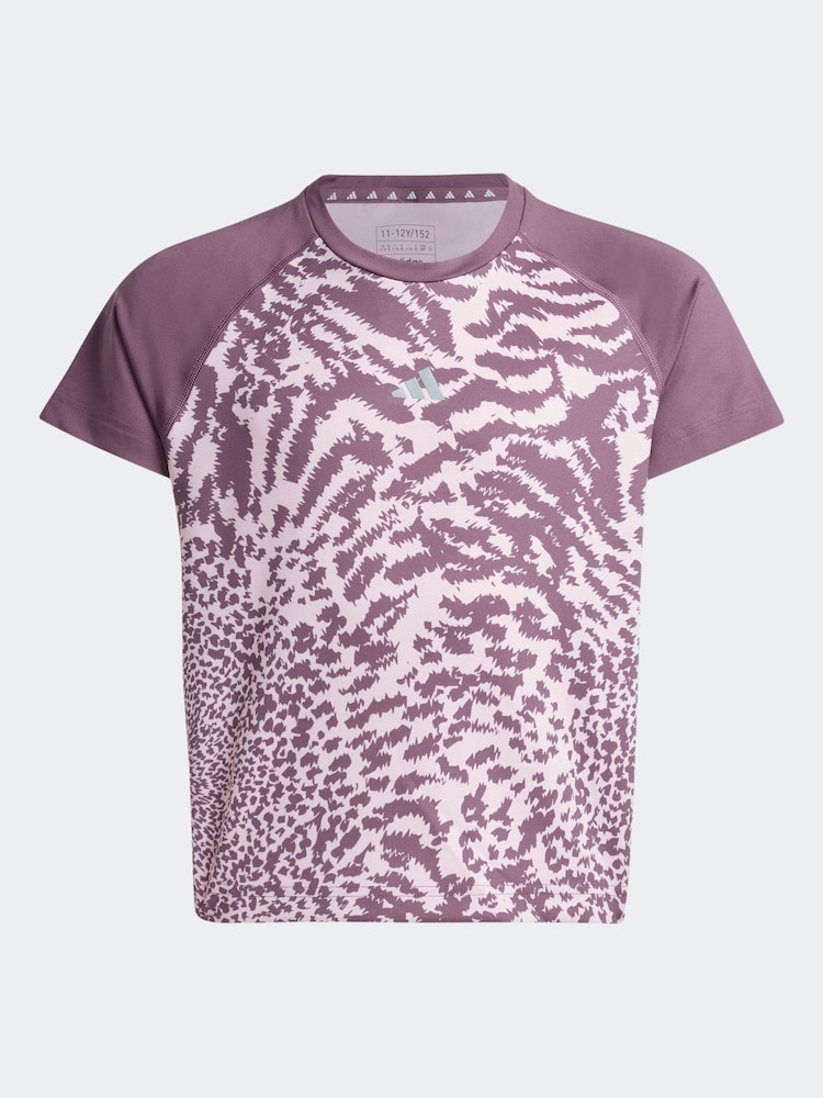 adidas Pink Kids Print T-Shirt - Image 6 of 6