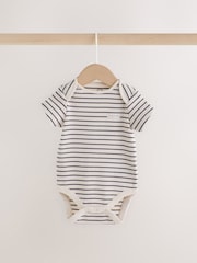 Neutral Waffle Short Sleeve Bodysuits 5 Pack - Image 5 of 11