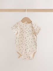 Neutral Waffle Short Sleeve Bodysuits 5 Pack - Image 6 of 11