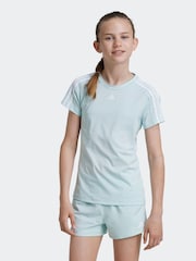 adidas Light Green Sportswear Train Essentials Aeroready 3 Stripes Slim Fit Training T-Shirt - Image 1 of 6