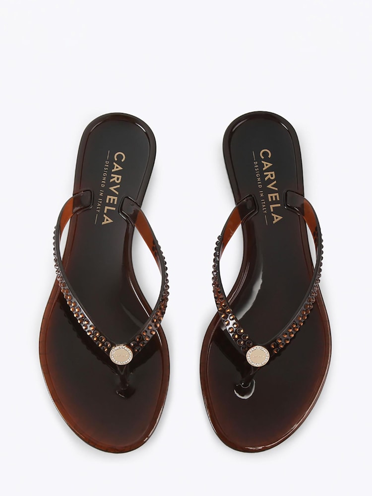 Carvela Brown Arena Jewel Sandals - Image 2 of 4
