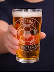 Personalised Football Badge Pint Glass by PMC - Image 3 of 4
