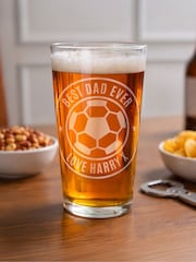 Personalised Football Badge Pint Glass by PMC - Image 4 of 4