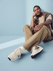 adidas Originals Brown/White Treziod 2 Trainers - Image 2 of 11