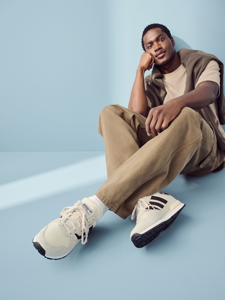 adidas Originals Brown/White Treziod 2 Trainers - Image 2 of 11