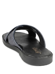 Jones Bootmaker Blue Westport Leather Mule Sliders - Image 4 of 5