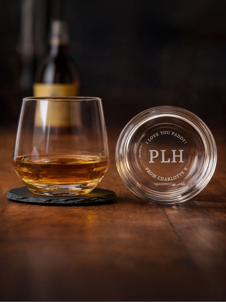 Personalised Base Engraved Initials  Message Tumbler by PMC - Image 1 of 1
