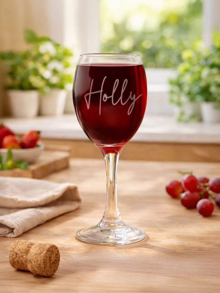 Personalised Name Wine Glass by PMC - Image 1 of 1 Personalised Name Wine Glass by PMC - Image 1 of 1