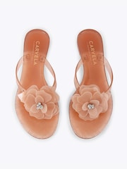 Carvela Cream Arena Flower Sandals - Image 2 of 4