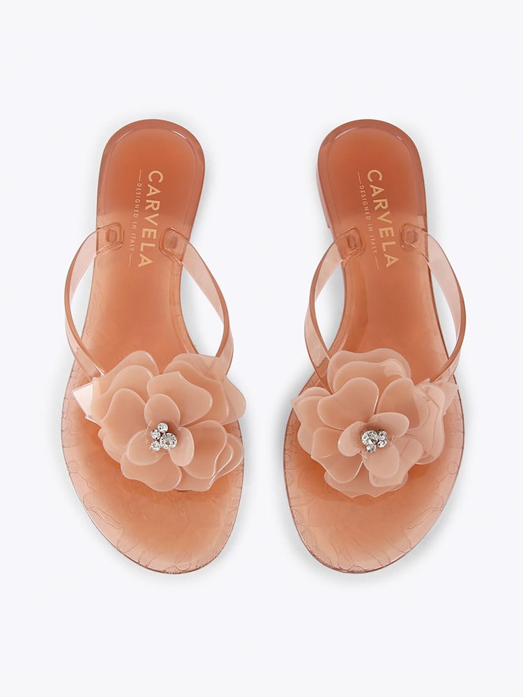Carvela Cream Arena Flower Sandals - Image 2 of 4