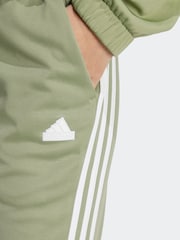 adidas Green Iconic 3 Stripe Button Joggers - Image 5 of 7