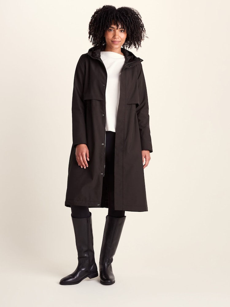 Tog 24 Brown Ari Longline Waterproof Insulated Trench Coat - Image 2 of 7 Tog 24 Brown Ari Longline Waterproof Insulated Trench Coat - Image 2 of 7