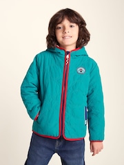 Tog 24 Green Arapawa Shaun the Sheep Kids Insulated Quilted Coat Microfleece Lining - Image 5 of 6