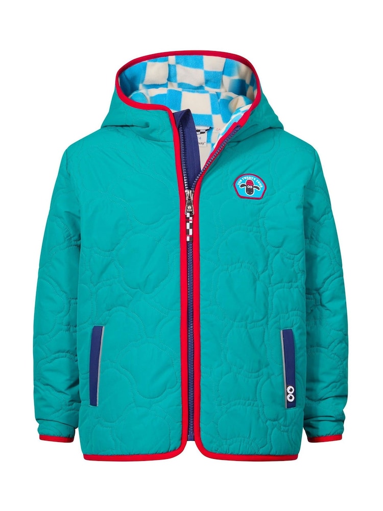 Tog 24 Green Arapawa Shaun the Sheep Kids Insulated Quilted Coat Microfleece Lining - Image 6 of 6 Tog 24 Green Arapawa Shaun the Sheep Kids Insulated Quilted Coat Microfleece Lining - Image 6 of 6