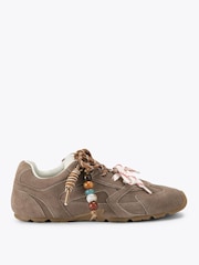 Steve Madden Nude Aziel Taupe Charm Trainers - Image 1 of 3