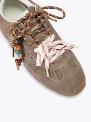 Steve Madden Nude Aziel Taupe Charm Trainers - Image 3 of 3