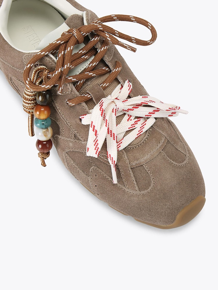 Steve Madden Nude Aziel Taupe Charm Trainers - Image 3 of 3